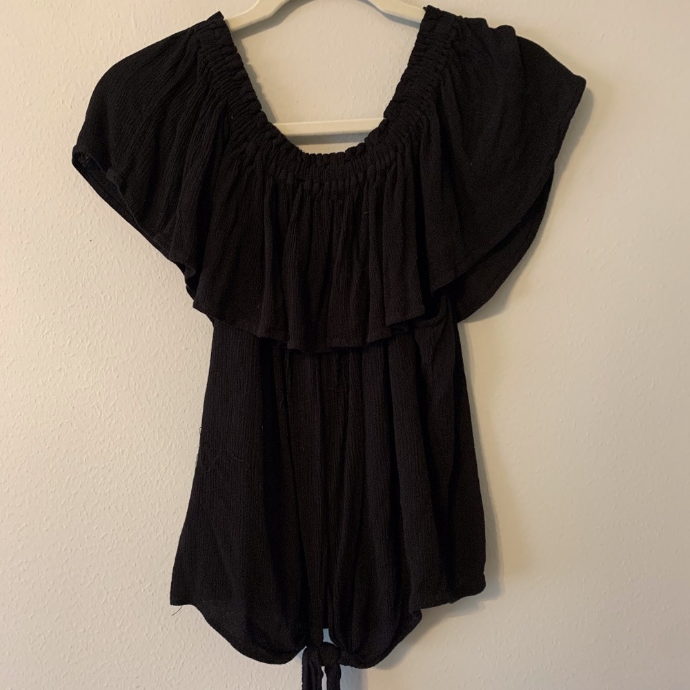 Off the shoulder ruffle top